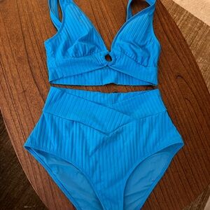 Aerie Vibrant Blue High-Waisted Bikini